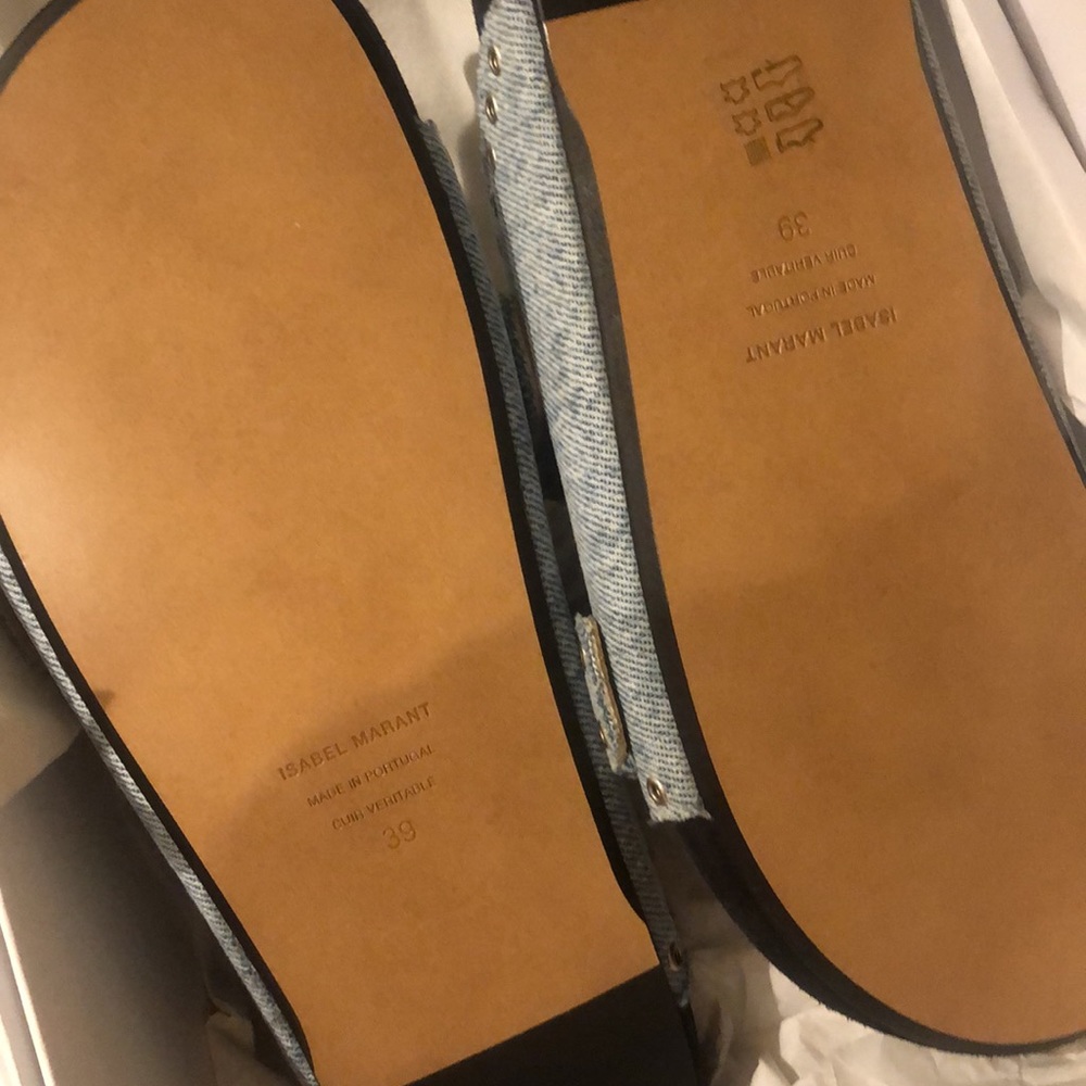 Isabel Marant Lennyo Denim Blue Sandal - Picture 3 of 3